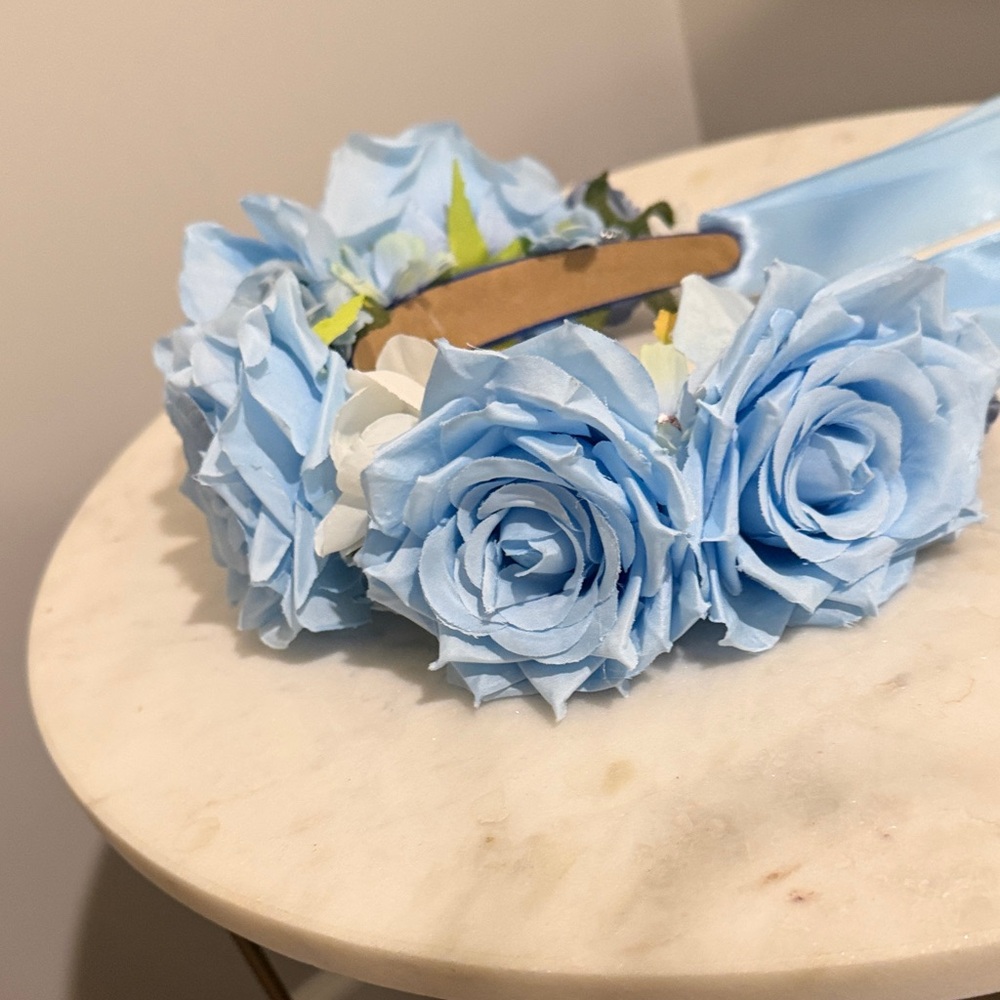 Blue Floral Headband